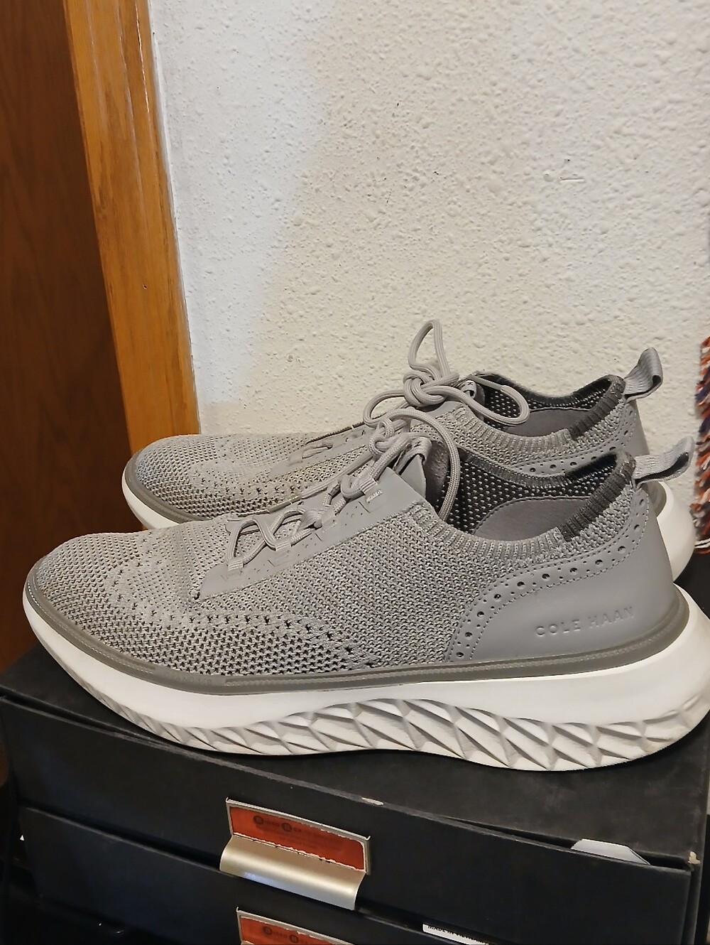 Cole Haan GrandPro Gray Knit Lace-Up Sneakers Men’s Size 10M